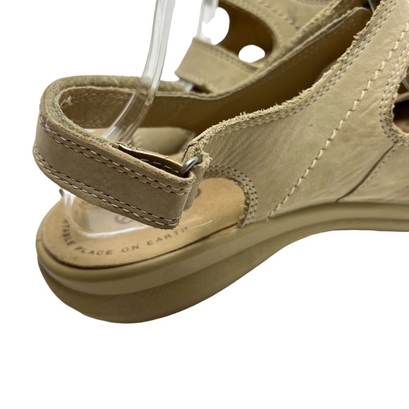 ECCO Beige Neutral Genuine Leather Sporty Comfort Sandals Slingback Open Toe  40 - Picture 13 of 16